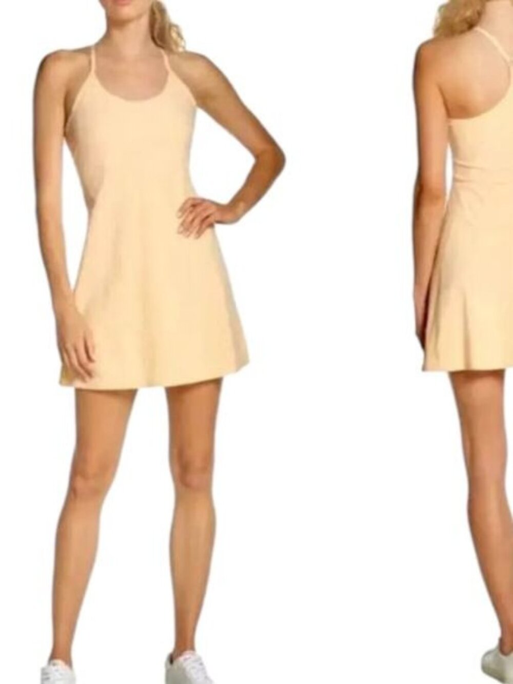 Outdoor Voices The Exercise Tennis Dress w Shorts Toscana Peach Size XS